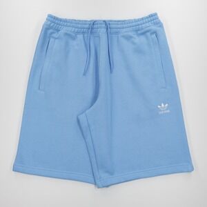 Adidas originals Men's Zip Pocket Trefoil Essentials Fleece Shorts Blue‎ Size L